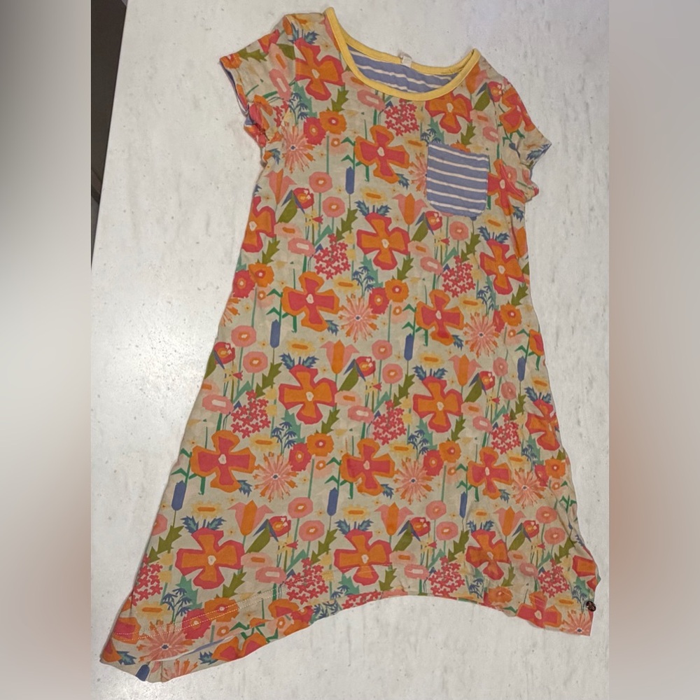 Matilda Jane Floral & Stripes T Shirt Dress